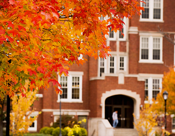 North Hall in the fall